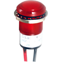 Dialight Prominent Indicator Pmnt 17.48mm Mounting Hole Size Red LED LeadWires Term 5V dc