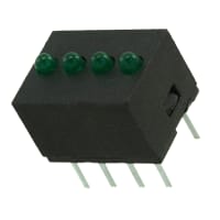 Dialight Indicator Light LED 2mm Quad PCB Mount Green 5V Top View