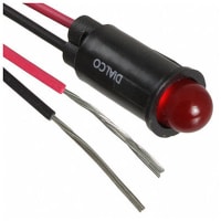 Dialight Indicator Pnl-Mnt LED Red 0.250 in. 1.8/2.1 VDC 14 in. Leads