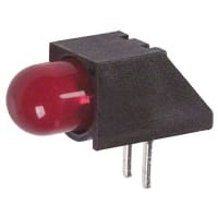 Dialight Indicator LED PCB Mount Rt Ang 5mm Bulb Sloped Back Standoff Red 2mcd