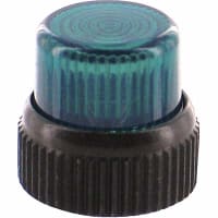 Dialight Cap, Green, 0.52 in, 3/8 in., 0.5 in., Use with 507 cartridges