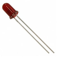 Dialight Visible LED, Red, Single Chip, 5 mm Lamp, 5.84mm dia., 3 V