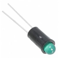 Dialight Indicator Panel Mount LED Mnt-Sz 0.25" Snap-In Green 12VDC Straight 100000 Hrs