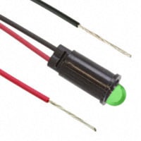 Dialight Indicator Pnl-Mnt LED Green 0.250 in. 5 VDC 14 in. Leads