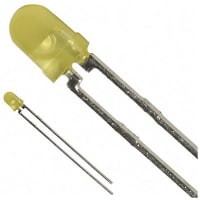 Dialight Visible LED, Yellow, Single Chip, 3 mm Lamp, 3.3mm dia., 2.8 V