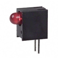 Dialight Indicator LED PCB Mount 3mm Bulb .200 in. High Centerline Resistor Red 29mcd