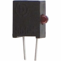 Dialight Indicator Light LED PCB Mount 3mm Red Non-Diffused 40deg Ang 8mcd