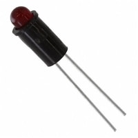 Dialight Panel Mount Indicator LED 0.25" Snap-In Red 5VDC Straight Integral Resistor