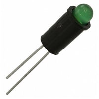 Dialight Indicator Panel Mount LED Mnt-Sz 0.25" Snap-In Green 2.1V Straight 100000 Hrs