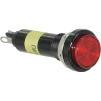 Dialight Panel Mount Indicator LED 0.394" Red Threaded 6VDC Solder 610 Series