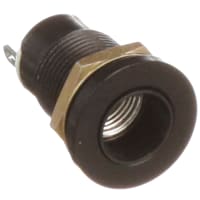 Dialight Lamp Sockets, Neon, T2 Flange, 0.47", Solder, Black, Watertight, 181 Series