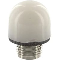 Dialight Cap, Round Dome, Panel Mount Indicator, T2 Flange Base, Neon, White, 181 Series