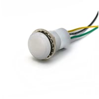 Dialight Panel Mount Indicator, Water-Tight IP67 LED, Flat GY, 8-30 VDC, 657 Series