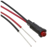 Dialight Indicator Panel Mount LED Mnt-Sz 0.156" Snap-In Red 5VDC Leads Integral Resistor