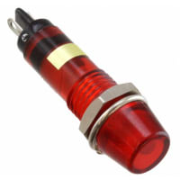 Dialight Indicator Pnl-Mnt Red LED 7.2mm 24VDC Solder 20 mcd Polycarbonate