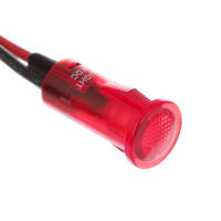 Dialight Panel Mount Indicator LED Flat Lens Snap Mount Wire Leads 24VDC 270Mcd Red