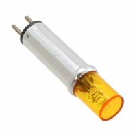 Dialight Indicator, Pnl Mnt, Neon, Mnt-Sz 1", Yellow (Amber), Solder, Built-In Resistor