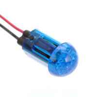 Dialight Panel Mount Indicator LED Dome Lens Snap Mount Wire Leads 24VDC 700Mcd Blue