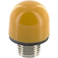 Dialight Indicator, Amber, 0.50 in., 15/32 in., 0.70 in. (Max.), Brass, Polycarbonate