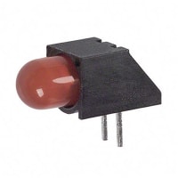 Dialight LED Circuit Board Indicator Rt Ang 5mm Bulb Sloped Back Standoffs Orange 7mcd