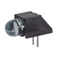 Dialight LED Circuit Board Indicator Rt Ang 5mm Bulb Sloped Back Standoffs Green 120mcd