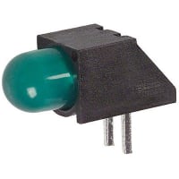 Dialight LED Circuit Board Indicator Rt Ang 5mm Sloped Back Standoff Resistor Yel 8mcd