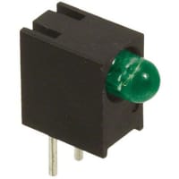 Dialight LED Circuit Board Indicator 3mm Bulb .200 in. High Centerline Resistor Grn 19mcd