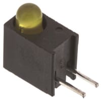 Dialight Indicator LED PCB Mount 3mm Bulb .200 in. Centerline Low Current Yellow 5mcd