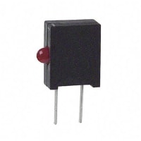 Dialight Indicator, LED PCB Thru-Hole Bulb 2mm Red Non-Diffused Round 40deg 0.9mcd