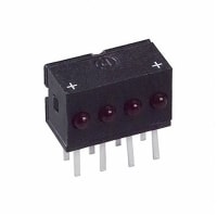 Dialight Indicator, LED PCB Thru-Hole Bulb 2mm Red Non-Diffused Round 40deg 0.6mcd