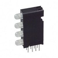 Dialight Indicator, LED PCB Thru-Hole Bulb 3 mm Diffused, Untinted Round Angl 60deg 4 High