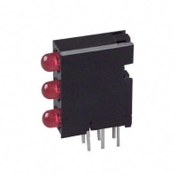 Dialight Indicator, LED PCB Thru-Hole Bulb 3mm Red Diffused, Tinted Round 60deg 1.7mcd