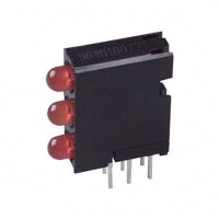 Dialight Indicator, LED PCB Thru-Hole Bulb 3 mm Orange Diffused, Tinted Round Angl 60deg