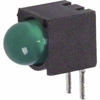 Dialight Indicator Light LED PCB Mount 5mm Bulb Right Angle Green 12mcd