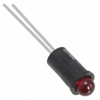 Dialight Panel Mount Indicator LED 0.25" Snap-In Red 12VDC Straight Integral Resistor