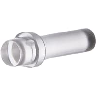 Dialight Panel Mount Light Pipe, 3mm Diameter Output, 0.375 in L, Flat Water Clear