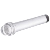 Dialight Panel Mount Light Pipe, 3mm Diameter Output, 0.750 in L, Flat Water Clear