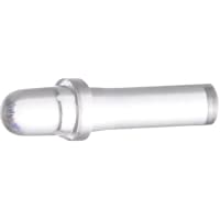 Dialight Light Pipe, Single Element, 3mm Round Domed Lens, Water Clear, 0.375 in Length