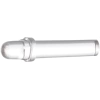 Dialight Light Pipe, Single Element, 3mm Round Domed Lens, Water clear, 0.460 in Length