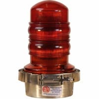 Dialight Obstruction Light, Light, 230 VAC, Red, 860 Series