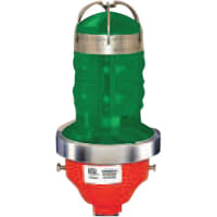 Dialight SIngle Fixture for Obstruction Beacon, L-810 LED, Green, 240V, SafeSite Series