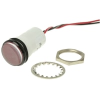 Dialight 17.5mm red panel LED indicator, 12Vdc