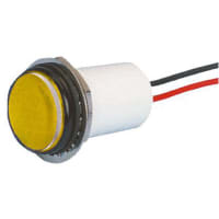 Dialight 17.5mm yellow panel LED indicator, 24Vdc