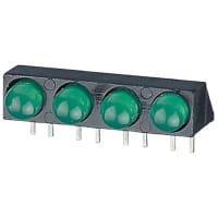 Dialight 550-1307-004F, Green Right Angle PCB LED Indicator, 4 LEDs, Through Hole 1.8 V