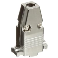 Aim Cambridge-Cinch Connectivity Solutions D-Sub Hood, 9Position, Shielded, Zinc Alloy, Straight, Chrome, HM Series