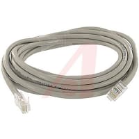 Aim Cambridge-Cinch Connectivity Solutions Patch Cord, RJ45 Plug x 2, 2 Cond UTP, 5Ft., 24 AWG, Gray, UL Stds