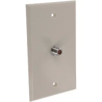 Aim Cambridge-Cinch Connectivity Solutions connector accessory, catv/satelite wall plate w/2GHz f-81 connector, single, ivory