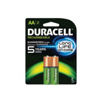 Duracell Battery, Rechargeable, AA, Nickel-Metal Hydride, 1.2VDC, 2.4Ah, Pressure Contact