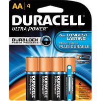 Duracell Battery, Non-Rechargeable, AA, Alkaline-Manganese Dioxide, 1.5VDC, Pressure Contact