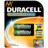 Duracell Battery, Rechargeable, AA, Nickel-Metal Hydride, 1.2VDC, 2.65Ah, DuracellDC Series